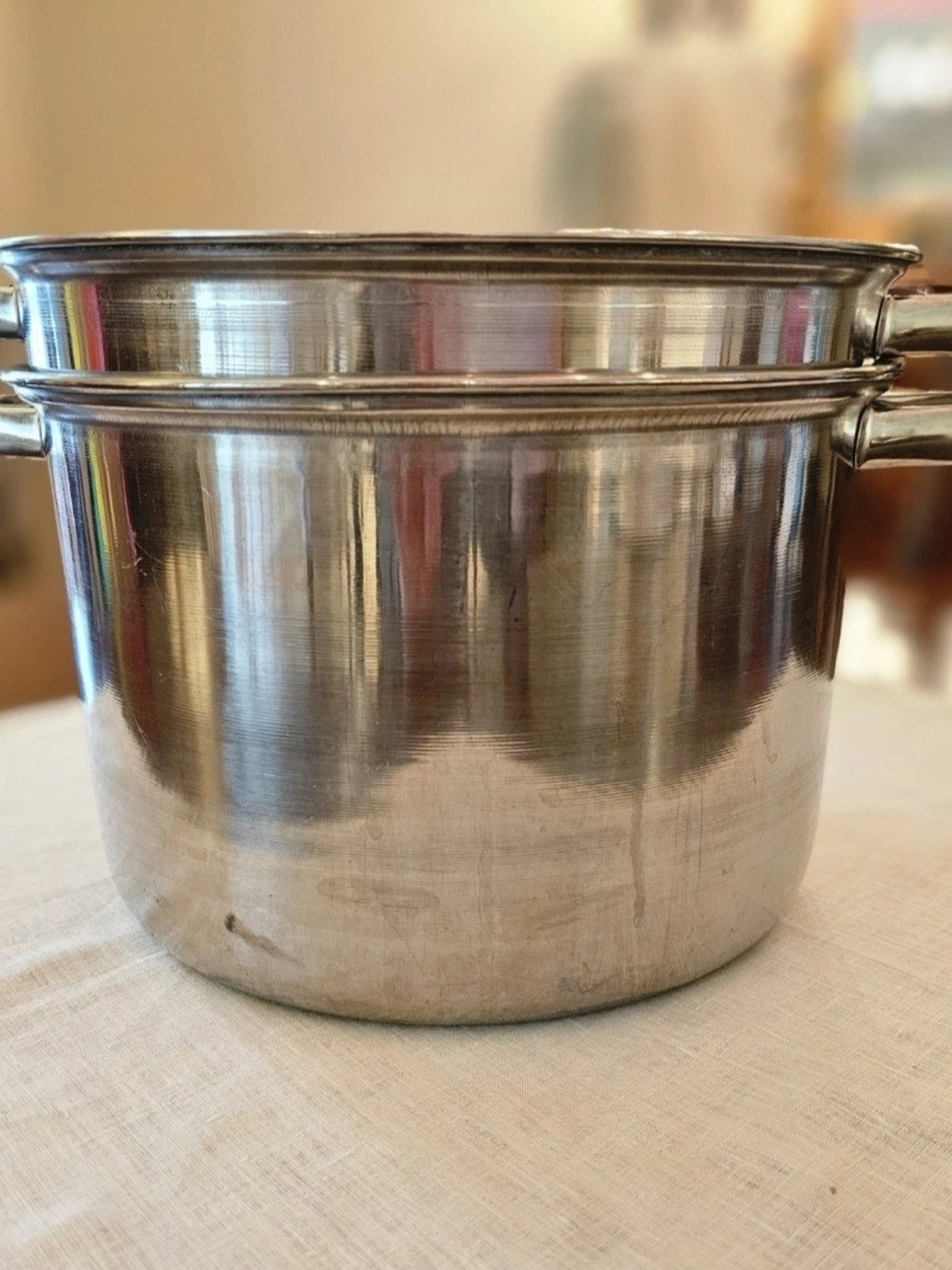 Vintage Metro Stock Pot & Colander/Strainer Pasta Insert Stainless 8 Qt Korea